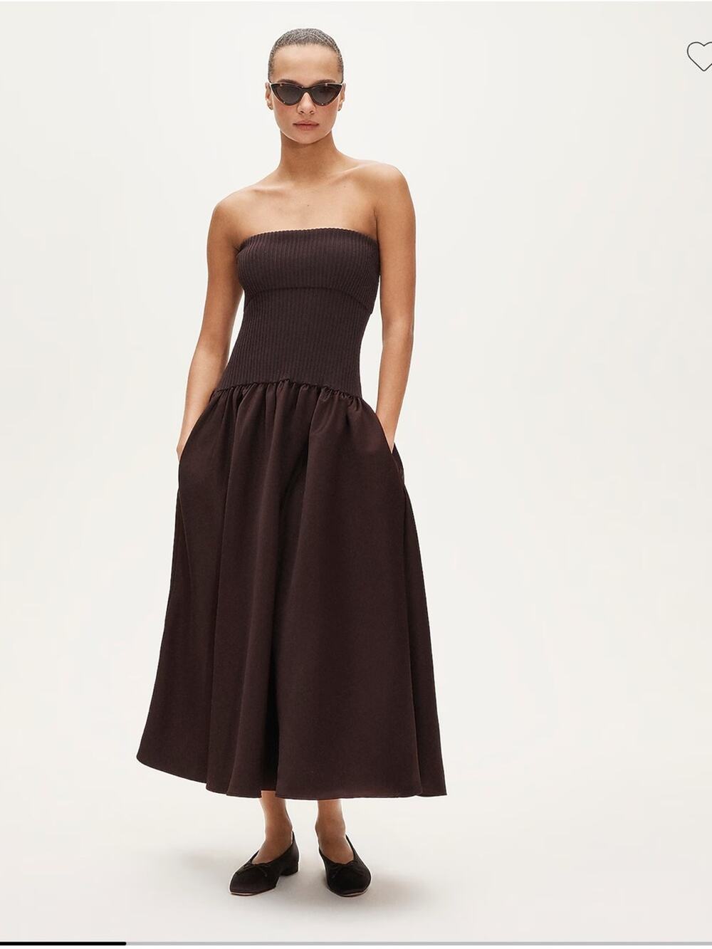 J.Crew Collection foldover mixy dress in duchesse satin